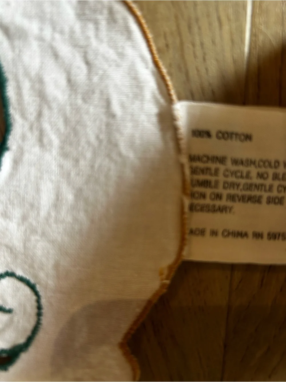 Embroidered White Linen Runner with Floral Accents